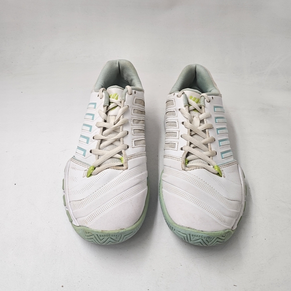 K-Swiss Bigshot Light 4 Tennis Shoes White Teal Lime Women Size 8.5 - Picture 3 of 9